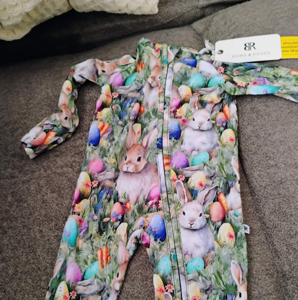 Bums & Roses Kids Pajamas - Multicolor Bunny Design